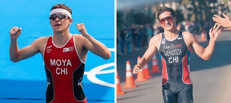 Diego Moya y Mateo Mendoza superan récord y se alzan como los mejores chilenos en Ironman de Pucón