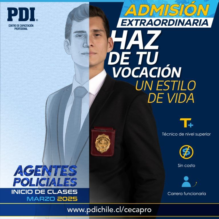 PDI abre nueva convocatoria para postulantes a agentes policiales