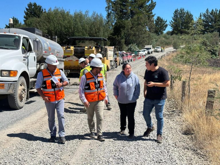 MOP finalizará a mediados de año las obras de pavimentación del camino Collimallin – Los Guindos que une las comunas de Temuco y Galvarino