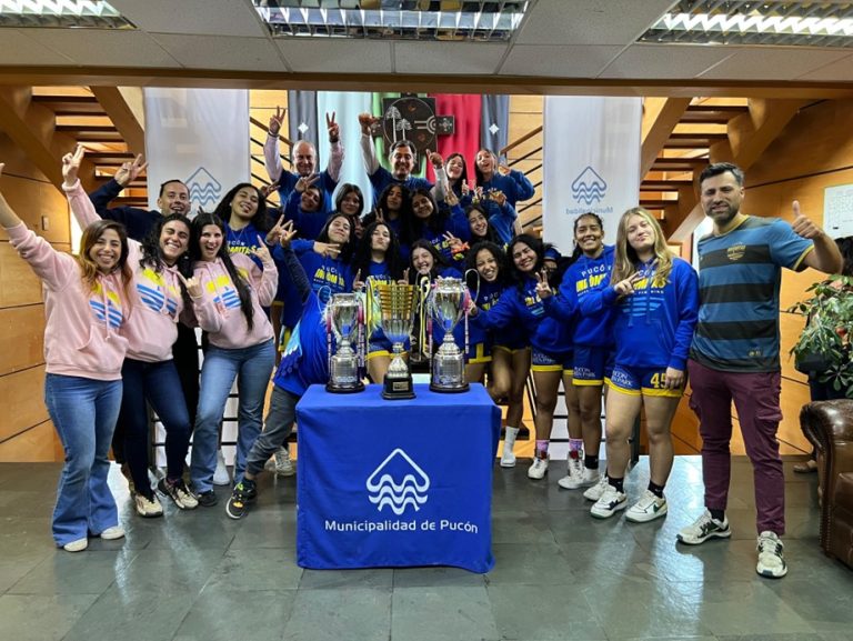 Equipo indómitas Pucón celebraron relevante victoria en campeonato de básquetbol femenino en el municipio