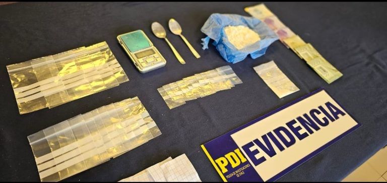 PDI Pitrufquén saca de circulación 249 dosis de clorhidrato de cocaína