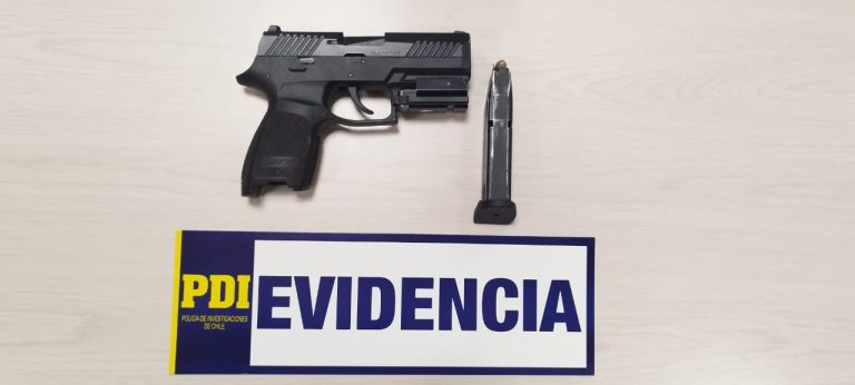 Detienen a sujeto que vendía arma de fuego a través de redes sociales en Temuco