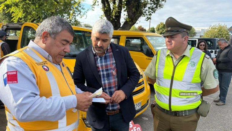 Municipio De Cholchol, Carabineros y Ministerio De Transporte Fiscalizan Furgones Escolares De La Comuna
