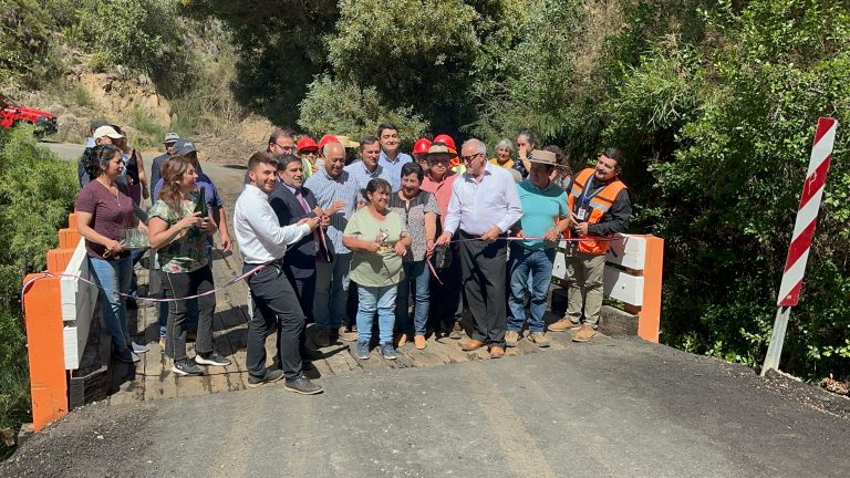 Autoridades y vecinos inauguran camino de acceso al sector La Esperanza en la cordillera de Nahuelbuta en Angol