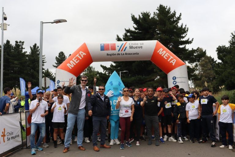 Más de 400 niños, niñas y jóvenes participaron en tercera versión de la Corrida por el Agua en La Araucanía