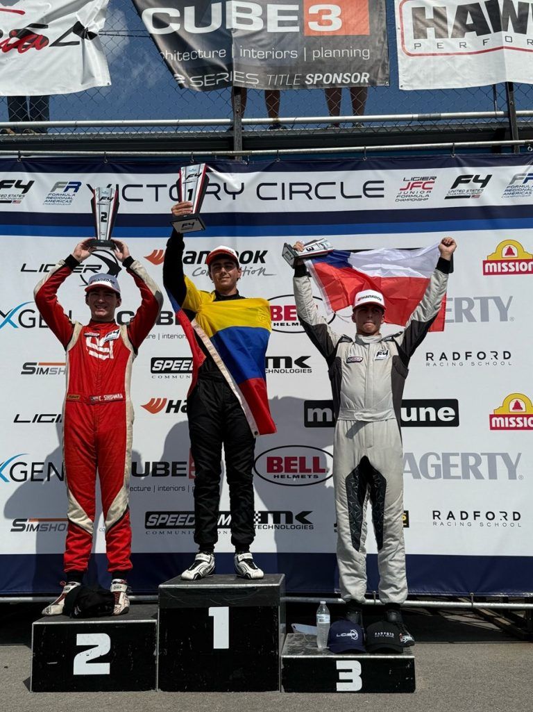 Clemente Huerta cierra con un podio su debut en la fórmula 4 de Estados Unidos