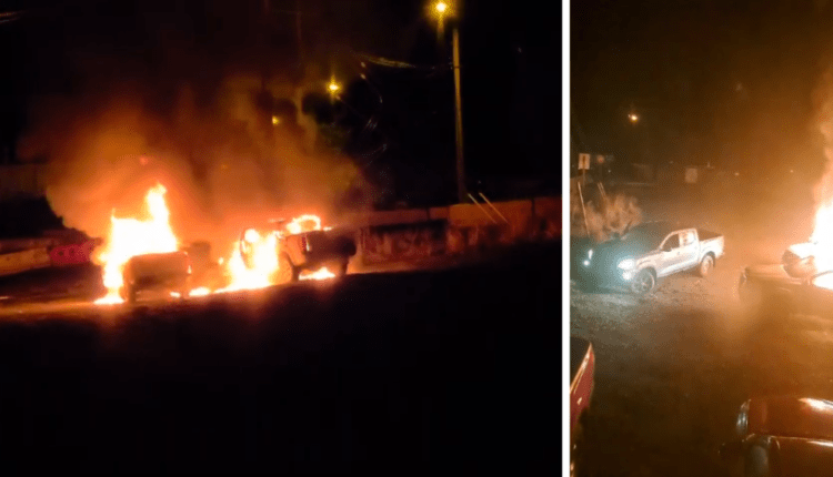 Queman dos camionetas en hostal de Angol