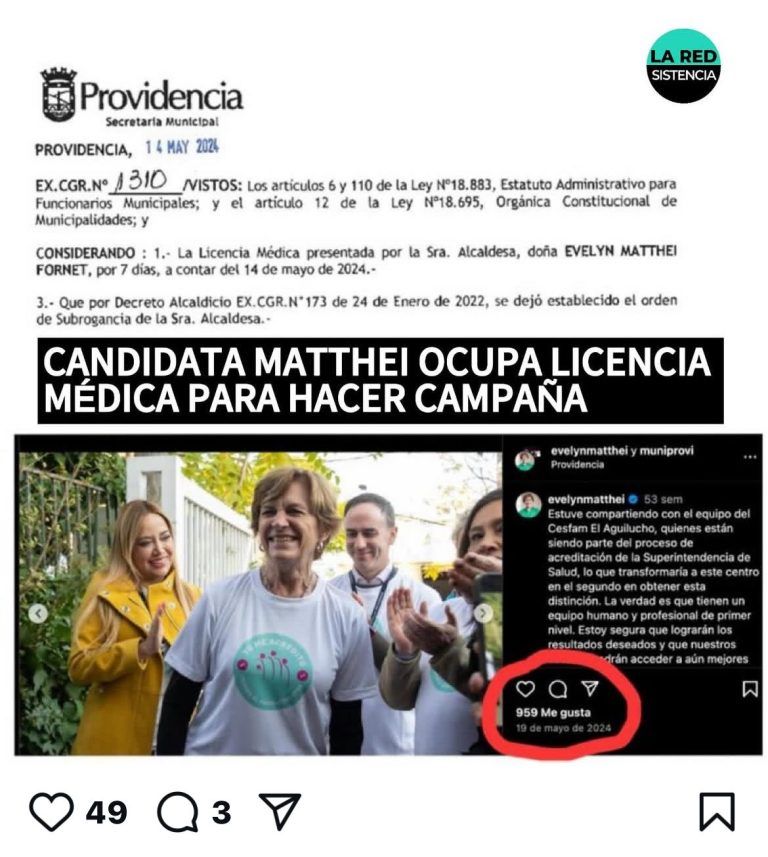Escándalo en Providencia: Evelyn Matthei cuestionada por uso de licencias falsas