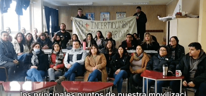 Funcionarios de la Escuela Fronteriza de Lonquimay inician paro indefinido y exigen reunión con alcalde