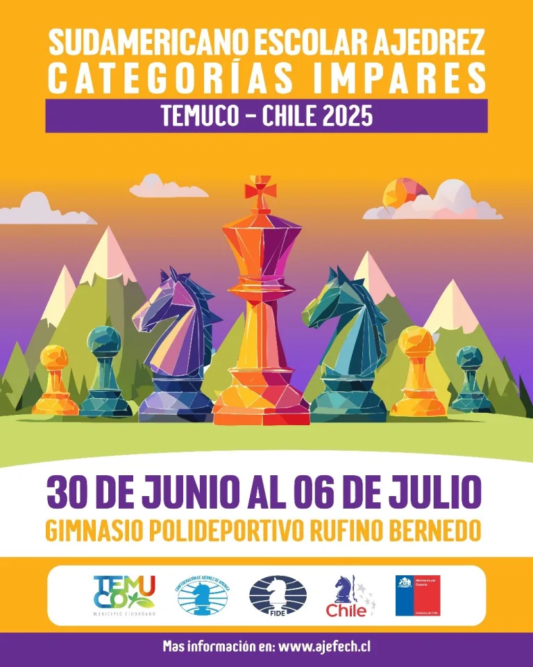 Temuco vibra con la cuenta regresiva para el Sudamericano Escolar de Ajedrez Categoría Impar 2025