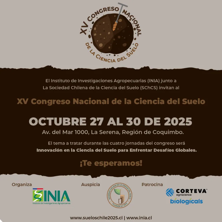INIA Chile organiza XV Congreso Nacional de la Ciencia del Suelo