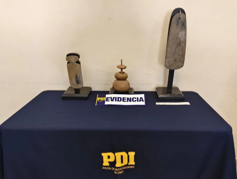 PDI Temuco recupera piezas arqueológicas de alto valor patrimonial exhibidas ilegalmente