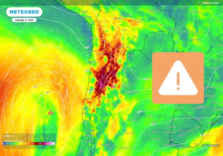Viento de hasta 110 km/h, viento blanco y precipitación normal a moderada: la alerta y avisos que emitió la DMC