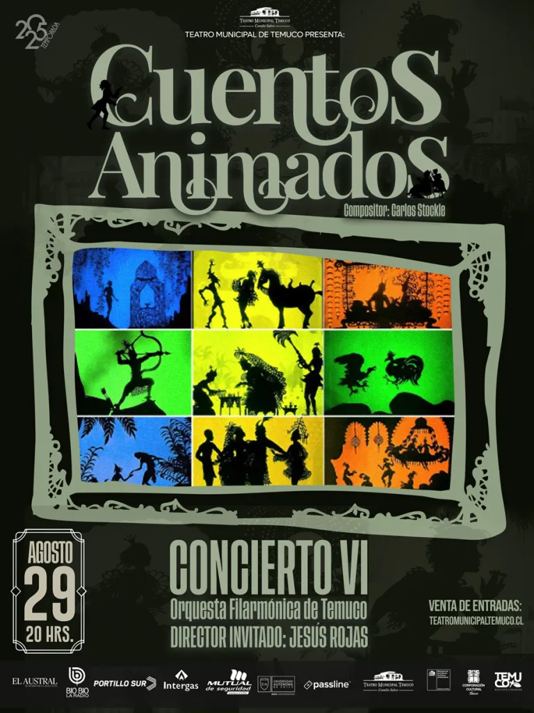 Teatro Municipal de Temuco cierra agosto con “Cuentos Animados”, un concierto familiar que une música y cine