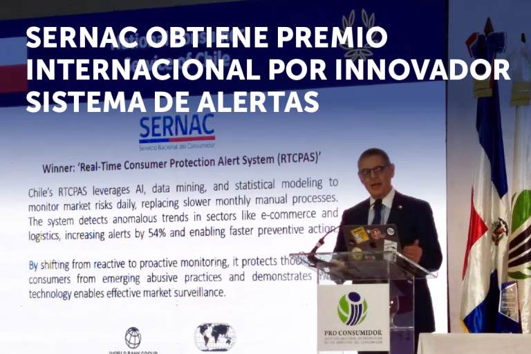SERNAC obtiene premio internacional por sistema innovador de alertas de protección al consumidor en tiempo real