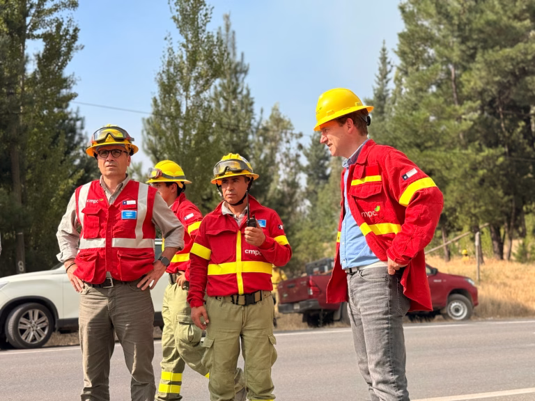 CMPC mantiene esfuerzos por contener incendios en Biobío y La Araucanía