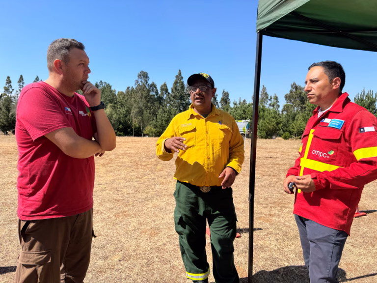 CMPC logra contener incendio de Laja, mientras persisten los esfuerzos por frenar el de Santa Olga, en las comunas de Cholchol y Nueva Imperial
