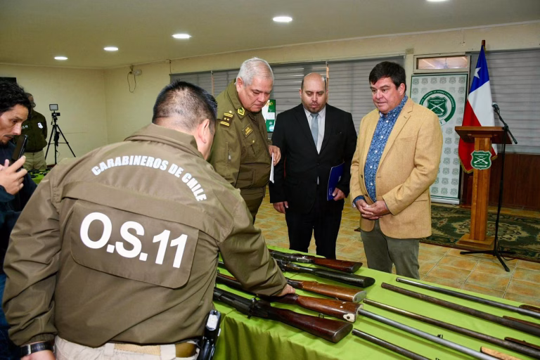 Menos armas, más Estado: incautaciones se cuadruplican en La Araucanía