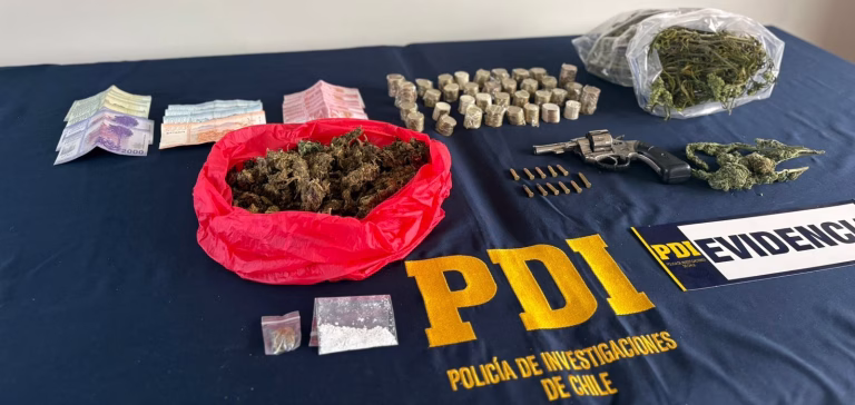 Policía de Investigaciones de Chile detiene en Villarrica a clan familiar dedicado al microtráfico de drogas