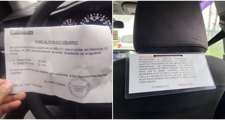 Colectivos de Temuco y Padre Las Casas subirán tarifas por alza de combustibles