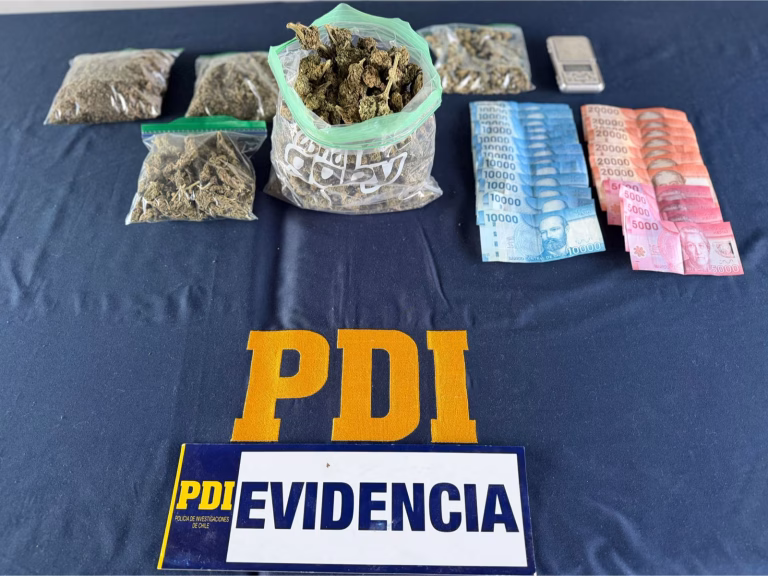 En Villarrica: PDI Incauta 634 Gramos De Cannabis Sativa A Granel Lista Para Su Comercialización