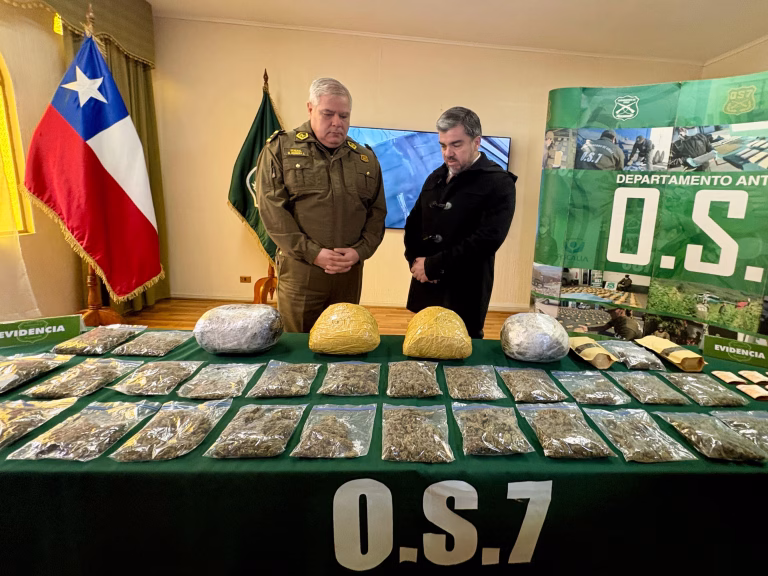 Carabineros decomisa más de 181 kilos de drogas en La Araucanía durante 2026