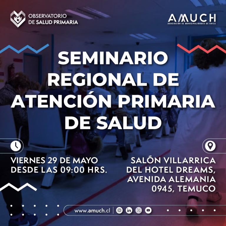 Temuco será sede de seminario regional sobre Atención Primaria de Salud organizado por Amuch