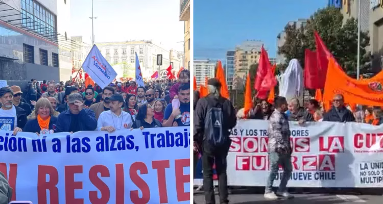 Sin incidentes y con críticas al Gobierno se desarrollan marchas por el Día del Trabajador en regiones