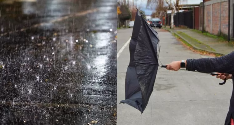 Actualizan pronósticos de lluvia y viento en el sur: se esperan hasta 75 mm y rachas de 90 km/h