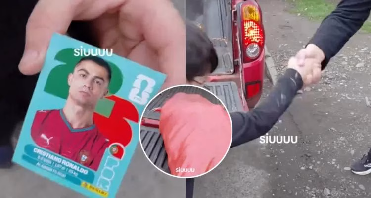 ¿Trato justo? Niño cambia lámina de Cristiano Ronaldo por un saco de papas y se vuelve viral