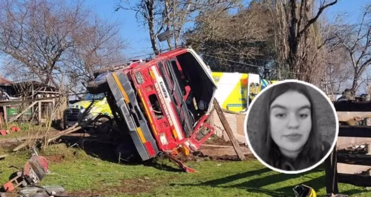 Tragedia en Teodoro Schmidt: bombera de 21 años muere tras volcamiento de carro bomba cuando acudía a un incendio