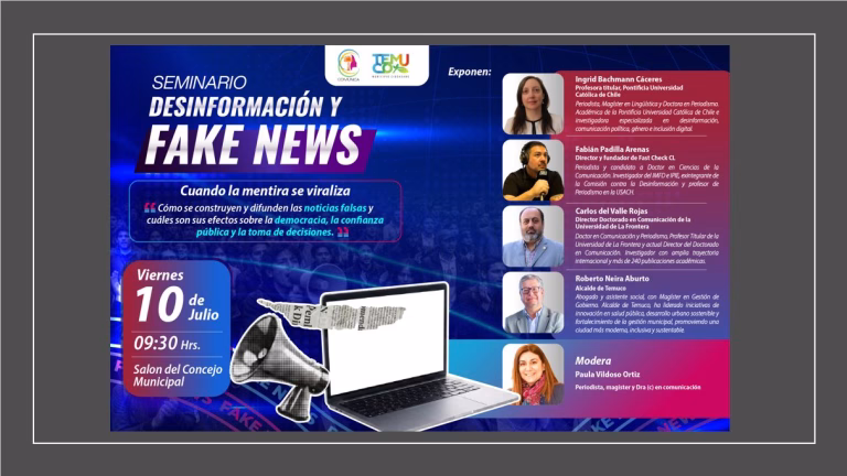 Temuco realizará seminario sobre desinformación y fake news para fortalecer el pensamiento crítico