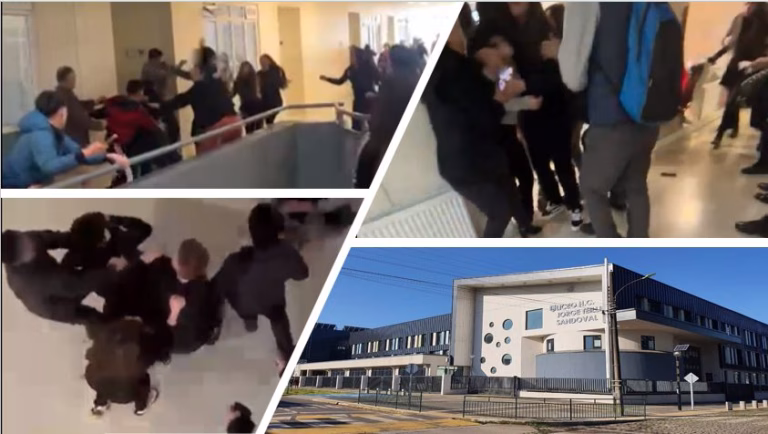 Mientras alcalde salió a responder informe de Contraloría, disturbios en el Liceo Jorge Teillier terminaron con dos estudiantes detenidos