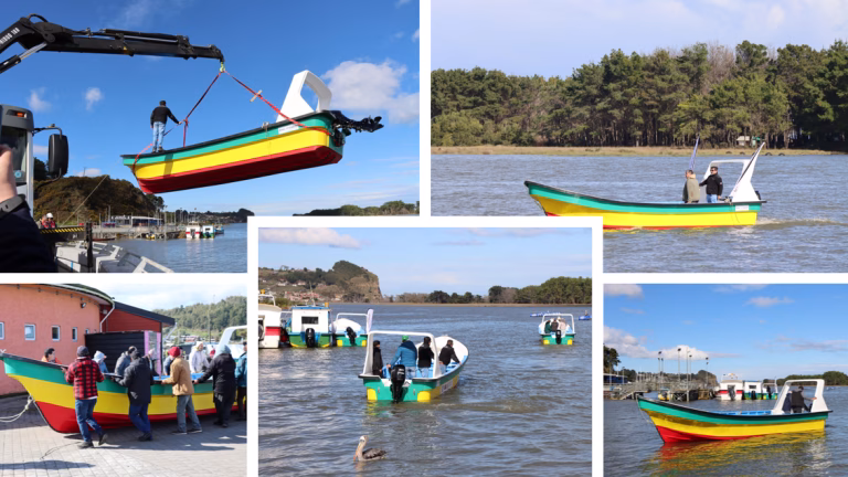 Gobierno Regional entrega primeras embarcaciones a pescadores de Caleta El Huilque en Puerto Saavedra