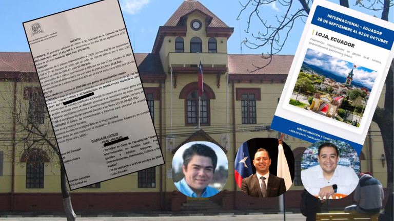 Tres concejales de Lautaro están en Ecuador con $11,8 millones de recursos municipales